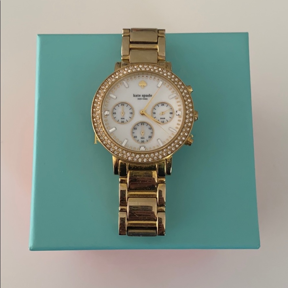 Kate Spade Gold Rhinestone Watch